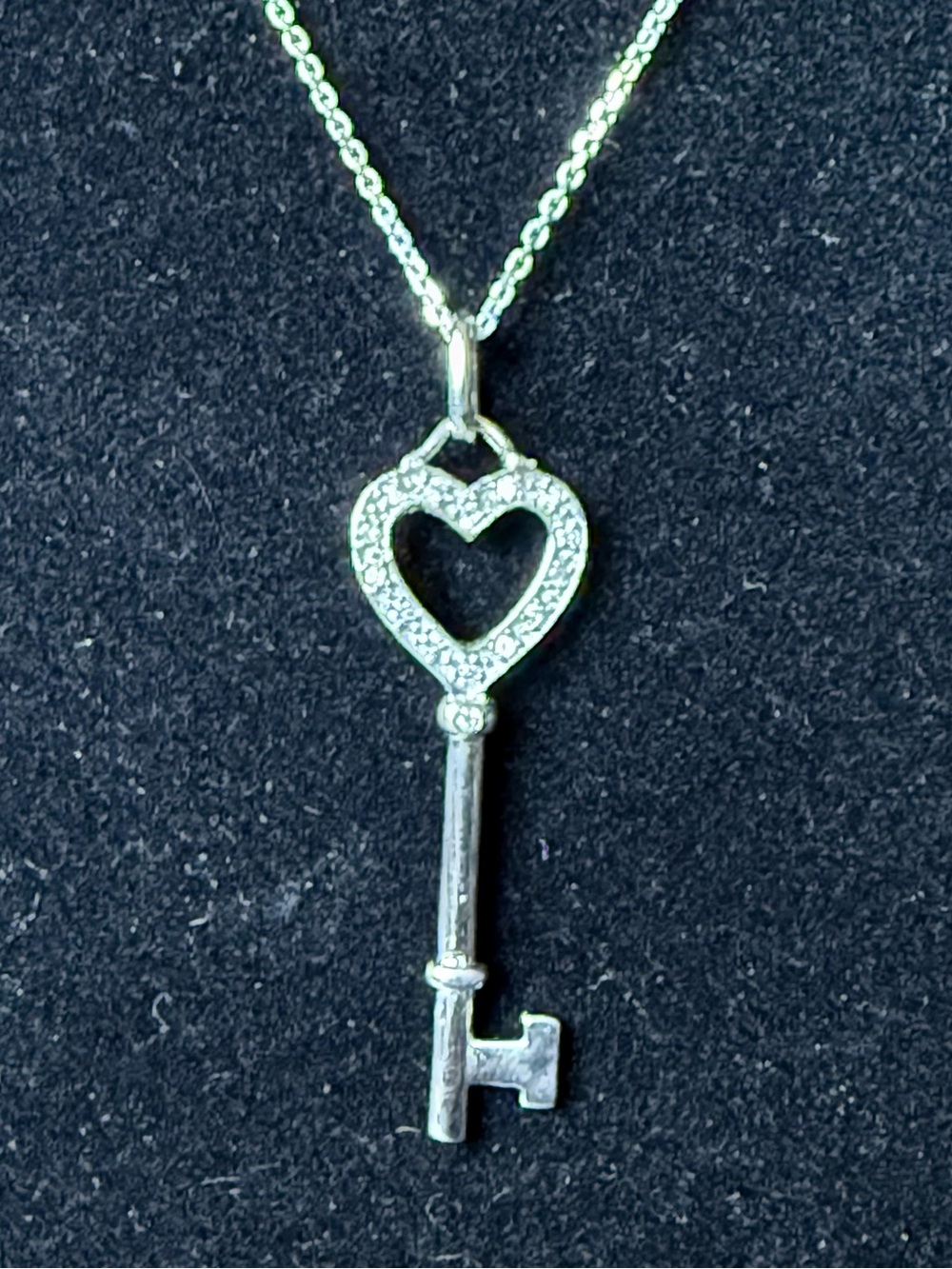 925 Heart Key Pendant Necklace